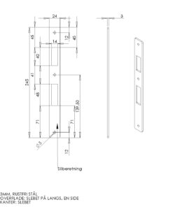 Slutblik - 24 x 245 x 3