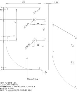 Langskilt - 175 x 310 - V